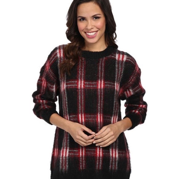 MICHAEL Michael Kors Sweaters - Michael Kors Pullover Tunic Sweater-Furry Wool Blend-Red Blaze-Size XL